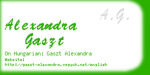 alexandra gaszt business card